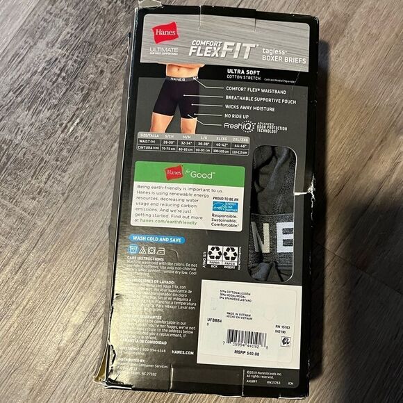 (2*) Hanes Ultimate Tagless Boxer Briefs Comfortflex fit - Picture 2 of 2
